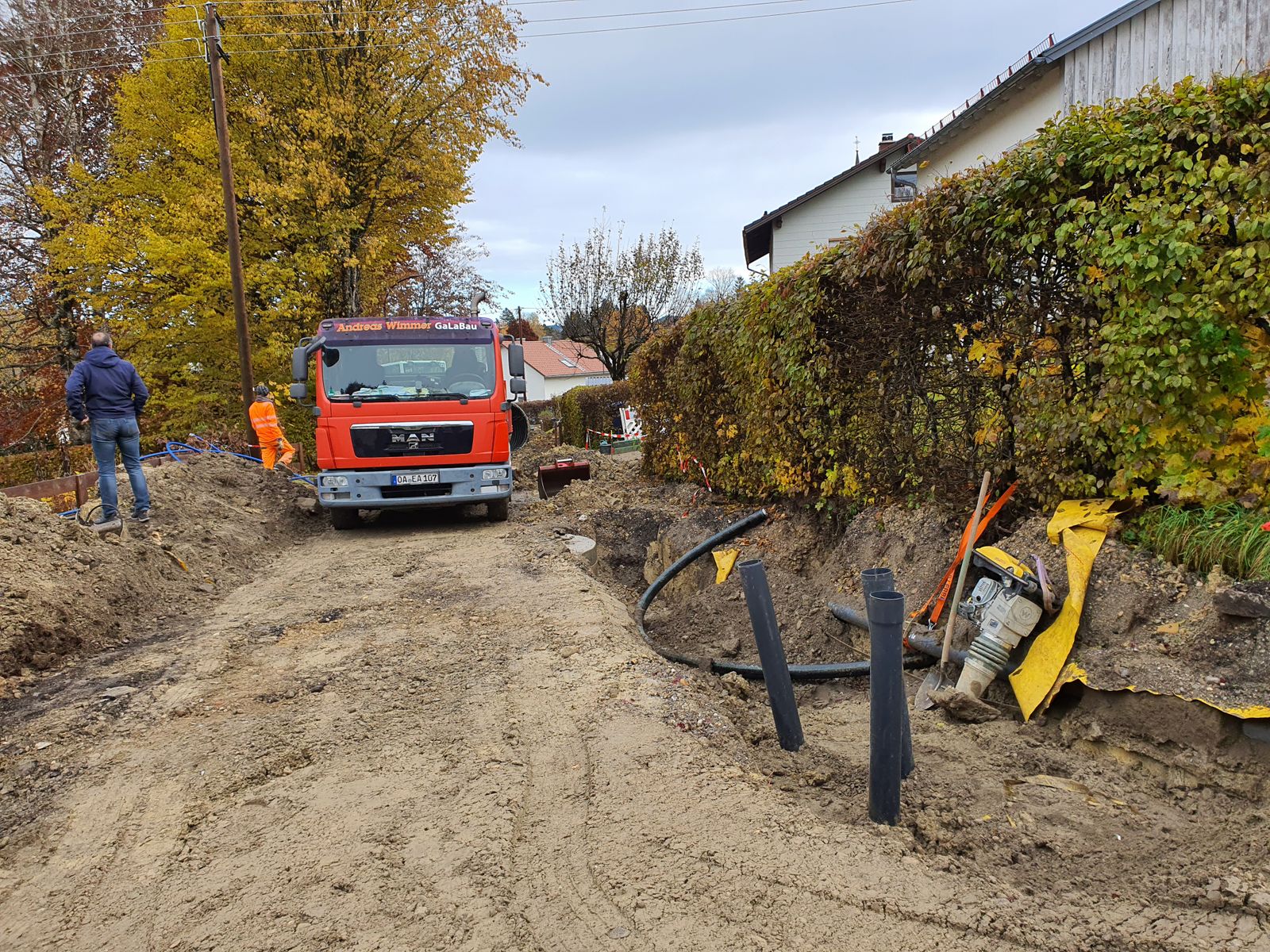 Verlegung der Hauptleitung 2021–22
